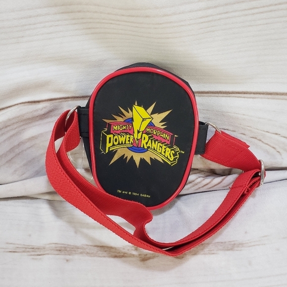 Vintage Mighty Morphin Power Rangers Red Coin Purse Belt Bag Child Size 1994 - Picture 5 of 8